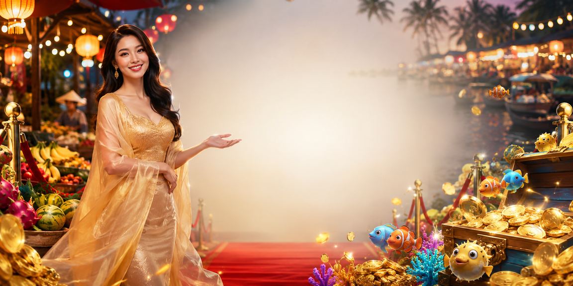 Không khí giải trí casino sôi động tại chợ đêm vùng Mekong